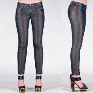 7 FOR ALL MANKIND Women's sz 31 Black Glitter PANT